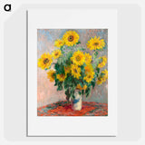 Bouquet of Sunflowers - Claude Monet Poster.