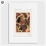 Flower pattern Art Deco stencil print in oriental style - E.A.セギー Poster.