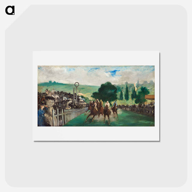 アートポストカード-The Races at Longchamp - エドゥアール マネ Postcard.