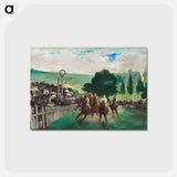 アートポストカード-The Races at Longchamp - エドゥアール マネ Postcard.