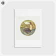 アートポストカード-Venus' Looking Glass from The Flower Book - エドワード バーン ジョーンズ Postcard.
