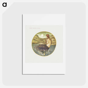 アートポストカード-Venus' Looking Glass from The Flower Book - エドワード バーン ジョーンズ Postcard.