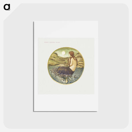 アートポストカード-Venus' Looking Glass from The Flower Book - エドワード バーン ジョーンズ Postcard.