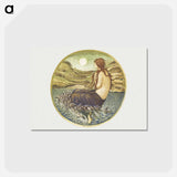 アートポストカード-Venus' Looking Glass from The Flower Book - エドワード バーン ジョーンズ Postcard.