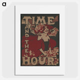 Father Time with a young woman - Ethel Reed Poster.