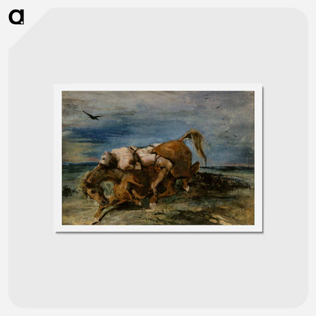 アートポストカード-イエロー - ウジェーヌ ドラクロワ Postcard.