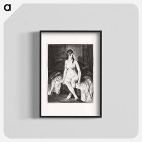アートポスター-Evening, nude on bed - ジョージ ベローズ Poster.