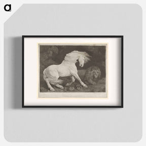 アートポスター-A Horse Affrighted at a Lion
 - ジョージ スタッブス Poster.