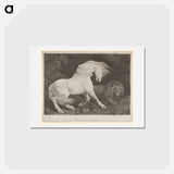アートポストカード-A Horse Affrighted at a Lion
 - ジョージ スタッブス Postcard.