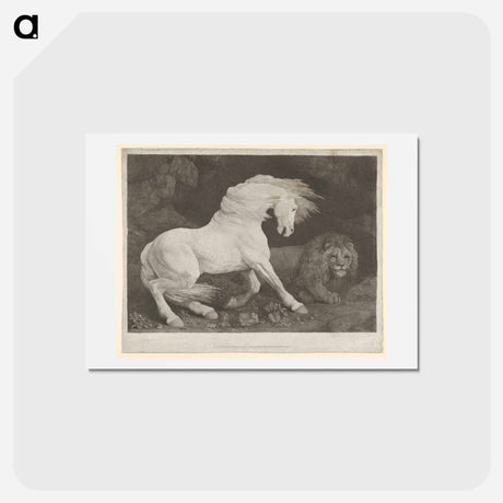 アートポストカード-A Horse Affrighted at a Lion
 - ジョージ スタッブス Postcard.