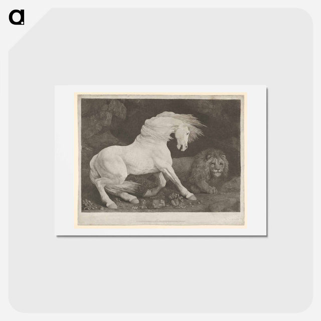 アートポストカード-A Horse Affrighted at a Lion
 - ジョージ スタッブス Postcard.