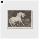 アートポストカード-A Horse Affrighted at a Lion
 - ジョージ スタッブス Postcard.