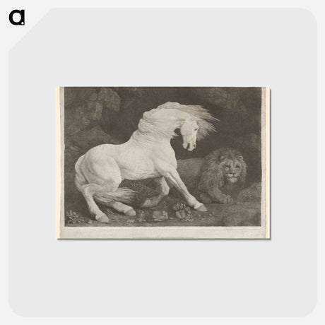 アートポストカード-A Horse Affrighted at a Lion
 - ジョージ スタッブス Postcard.