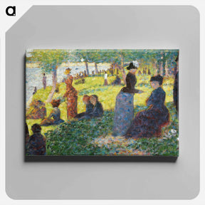アートパネル-Oil Sketch for “La Grande Jatte” - ジョルジュ スーラ Canvas.