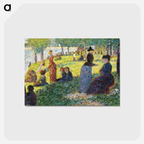 アートポストカード-Oil Sketch for “La Grande Jatte” - ジョルジュ スーラ Postcard.
