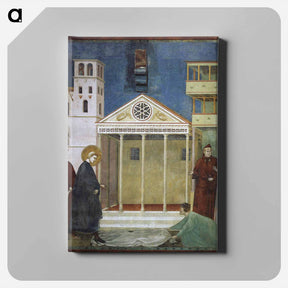 アートパネル-St. Francis Honoured by a Simple Man - ジョット ディ ボンドーネ Canvas.