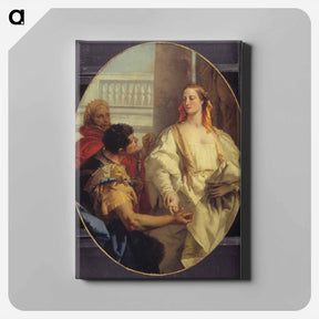 アートパネル-Latinus Offering Lavinia to Aeneas
 - ジョバンニ バティスタ ティエポロ Canvas.