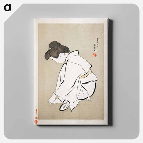 アートパネル-Woman Cutting Her Toenails
 - 橋口 五葉 Canvas.