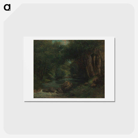 アートポストカード-グリーン - ギュスターヴ クールベ Postcard.