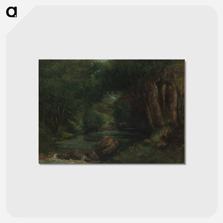 アートポストカード-グリーン - ギュスターヴ クールベ Postcard.