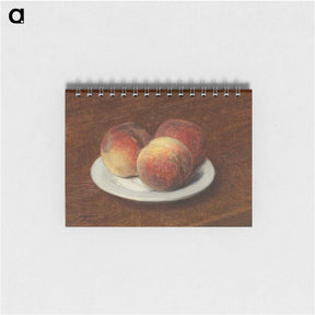 アートメモ帳-Three Peaches on a Plate - アンリ ファンタン ラトゥール Memo.