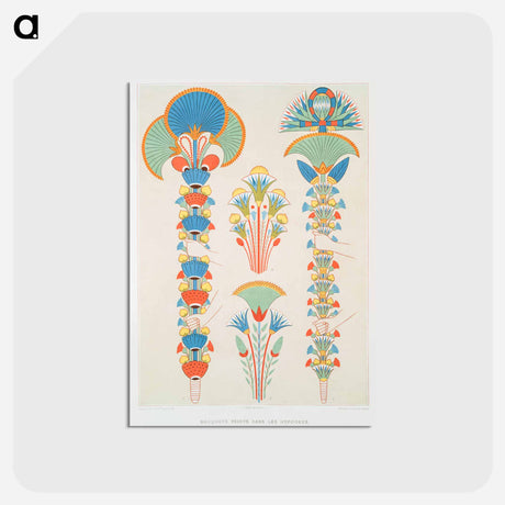 アートポストカード-Painted Bouquets in Hypogea
 - エジプト美術史 Postcard.