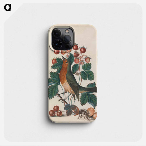 European Robin and Wild Strawberry
 - ジェームズ ボルトン Phone Case.