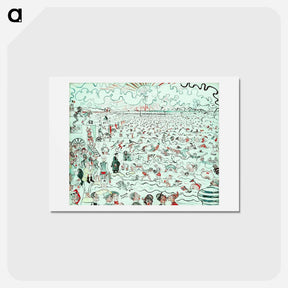 アートポストカード-The Baths at Ostend - ジェームズ アンソール Postcard.