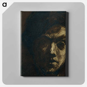 アートパネル-Self–portrait of the painter Jan Toorop - ヤン・トゥーロップ Canvas.
