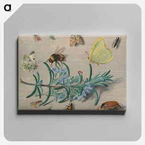 アートパネル-Insects and a Sprig of Rosemary
 - ヤン ファン ケッセル Canvas.