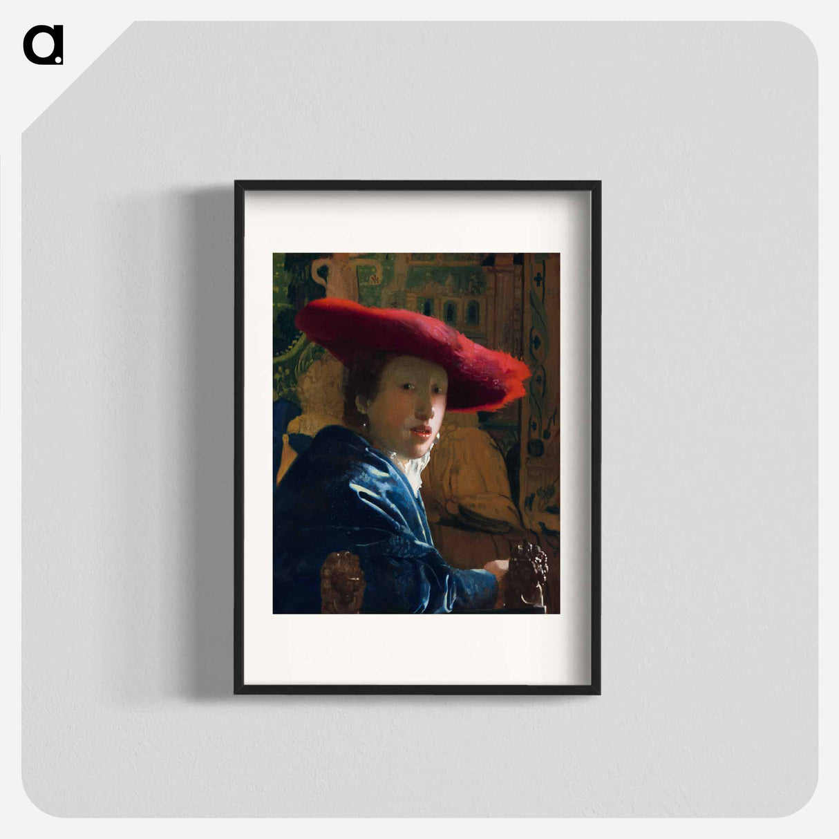 Girl with the Red Hat - Johannes Vermeer Poster.