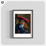 Girl with the Red Hat - Johannes Vermeer Poster.