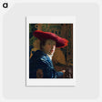 アートポストカード-Girl with the Red Hat - ヨハネス フェルメール Postcard.