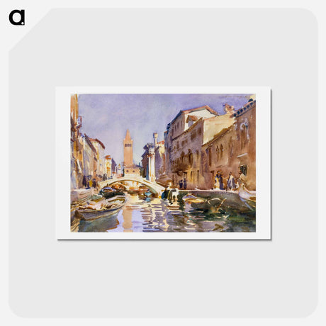 アートポストカード-Venetian Canal - ジョン シンガー サージェント Postcard.