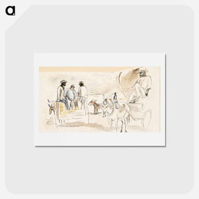 アートポストカード-Negroes and Two Carts
 - ジュール パスキン Postcard.