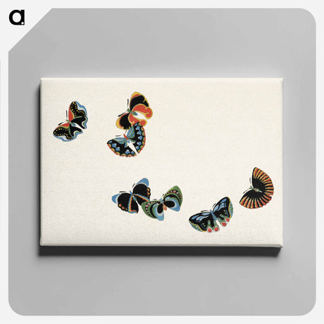 アートパネル-One Thousand Butterflies - 神坂 雪佳 Canvas.