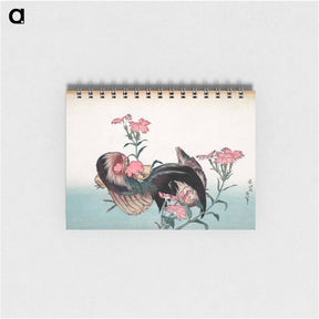 アートメモ帳-Katsushika Hokusai’s cock and flower - 葛飾 北斎 Memo.