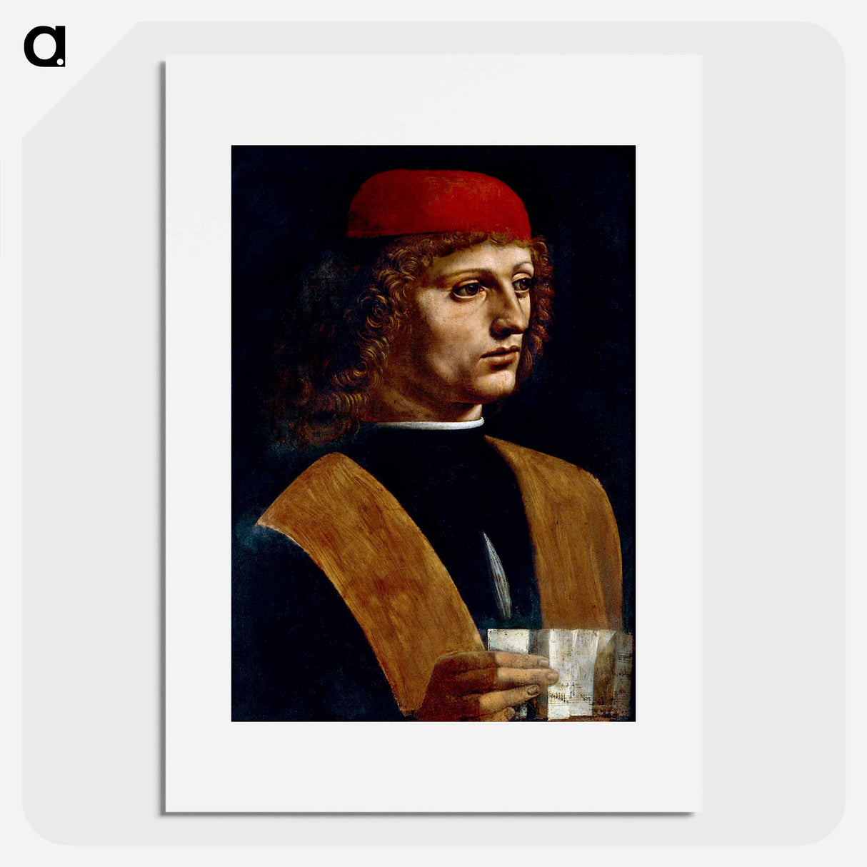 The Portrait of a Musician - Leonardo da Vinci Poster.