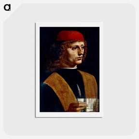 アートポストカード-The Portrait of a Musician - レオナルド ダ ヴィンチ Postcard.