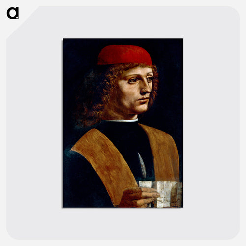 The Portrait of a Musician - レオナルド ダ ヴィンチ Postcard.