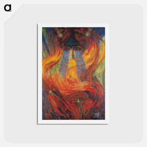 アートポストカード-Luigi Russolo, Chioma. I capelli di Tina, (1910-1911). Collezione privata - ルイージ ルッソロ Postcard.