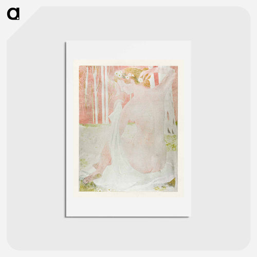 Nymph Crowned with Daisies - モーリス ドニ Postcard.
