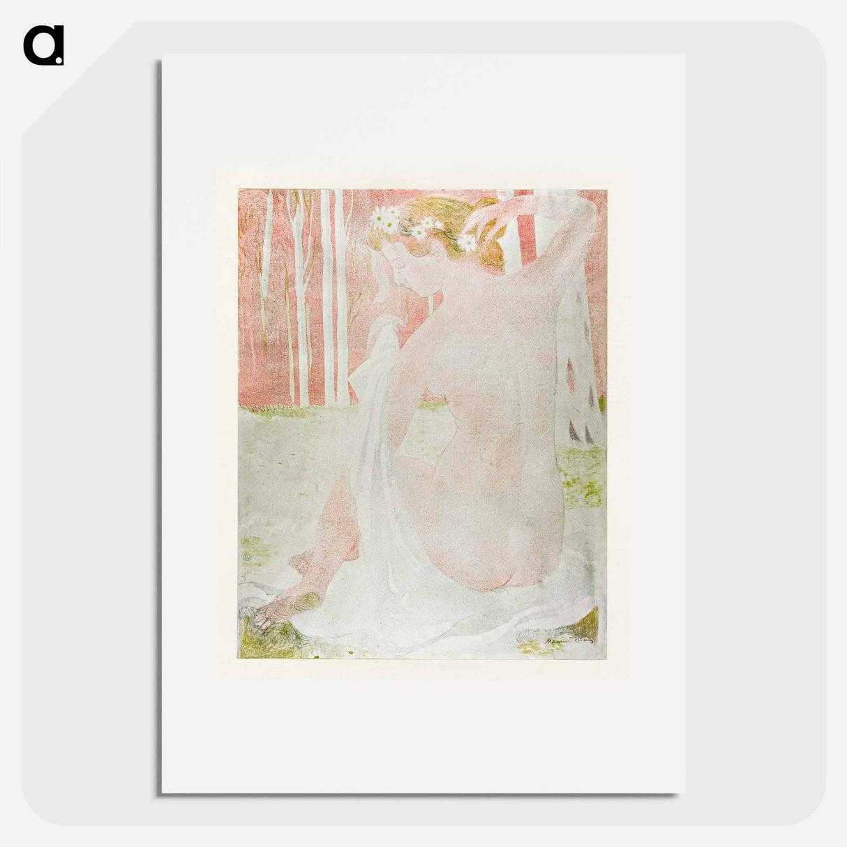 Nymph Crowned with Daisies - モーリス ドニ Poster.
