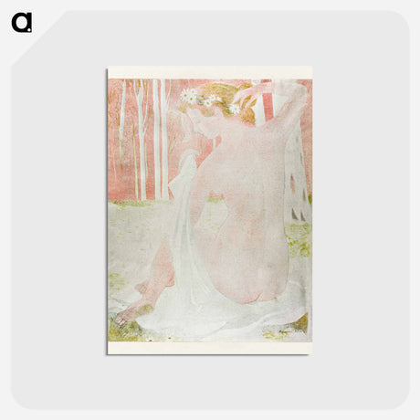 アートポストカード-Nymph Crowned with Daisies - モーリス ドニ Postcard.