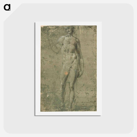 アートポストカード-Bacchus - ミケランジェロ ブオナローティ Postcard.