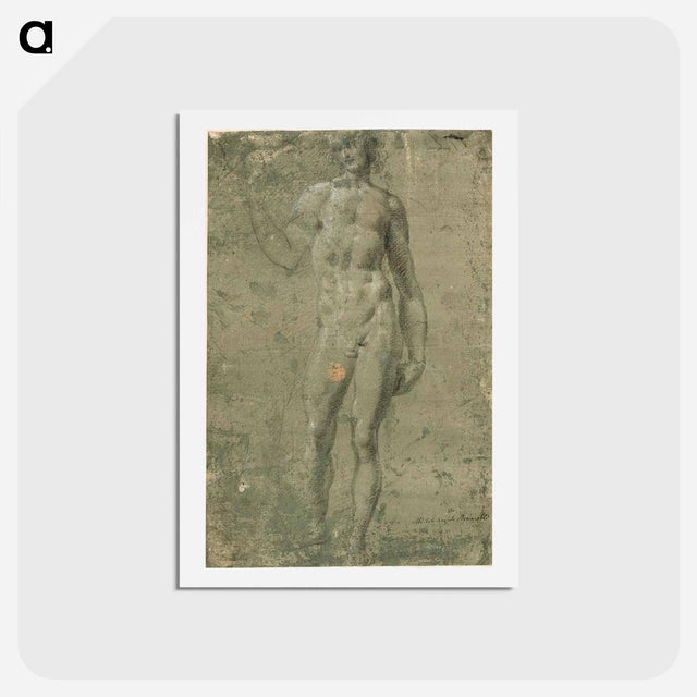 アートポストカード-Bacchus - ミケランジェロ ブオナローティ Postcard.