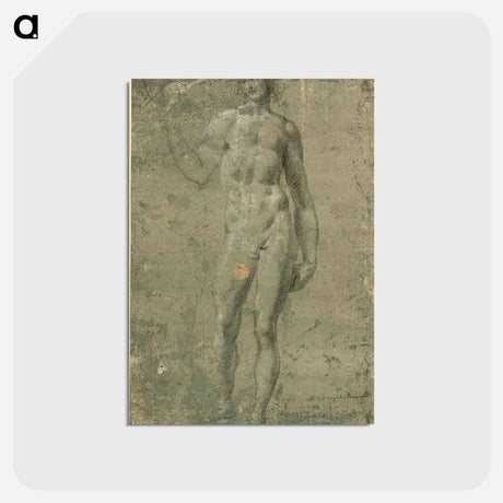 アートポストカード-Bacchus - ミケランジェロ ブオナローティ Postcard.