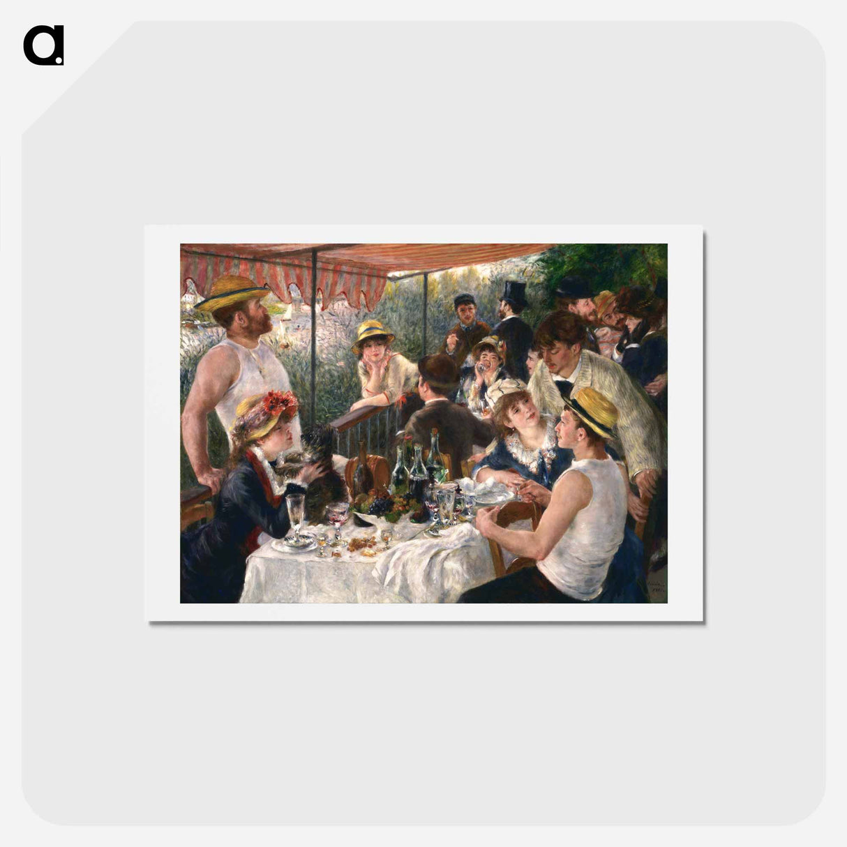 アートポストカード-Luncheon of the Boating Party - ピエール オーギュスト ルノワール Postcard.