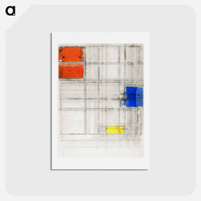 アートポストカード-Study for a Composition - ピエト モンドリアン Postcard.