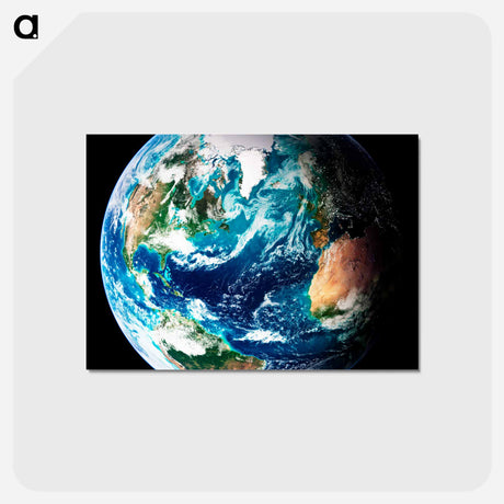 アートポストカード-Terrestrial Composite: NASA Satellite Imagery
 - 地球 Postcard.